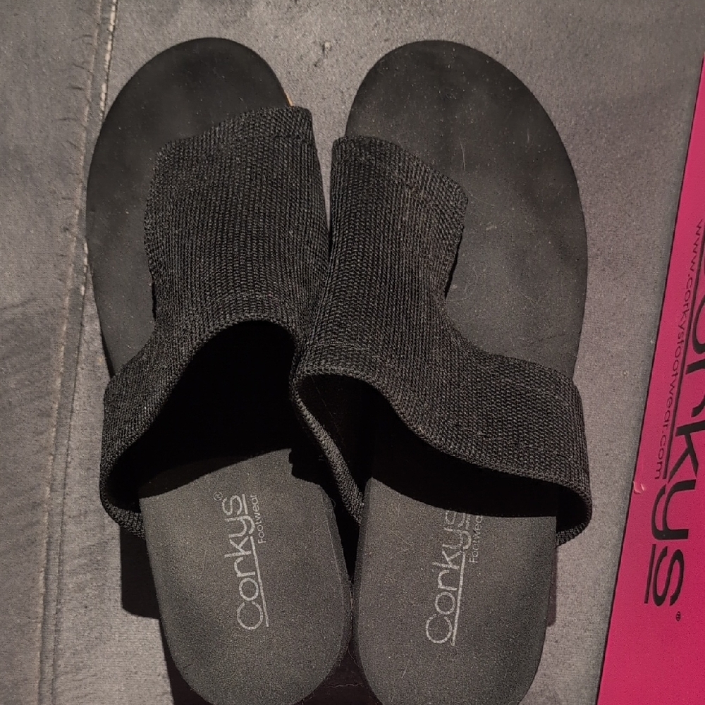Corkys Women's Black Slide Sandals
